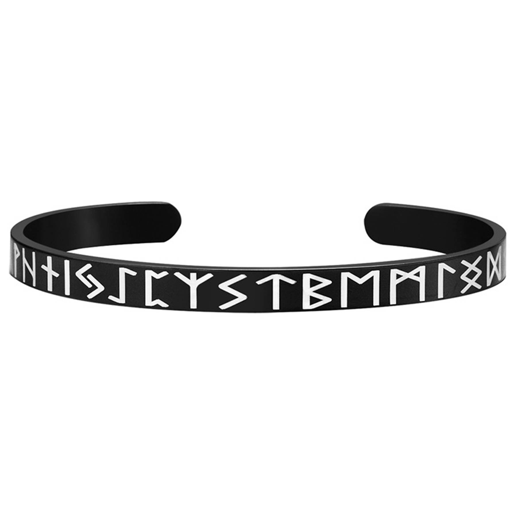 Stainless Steel C-shaped open character bracelet 3
