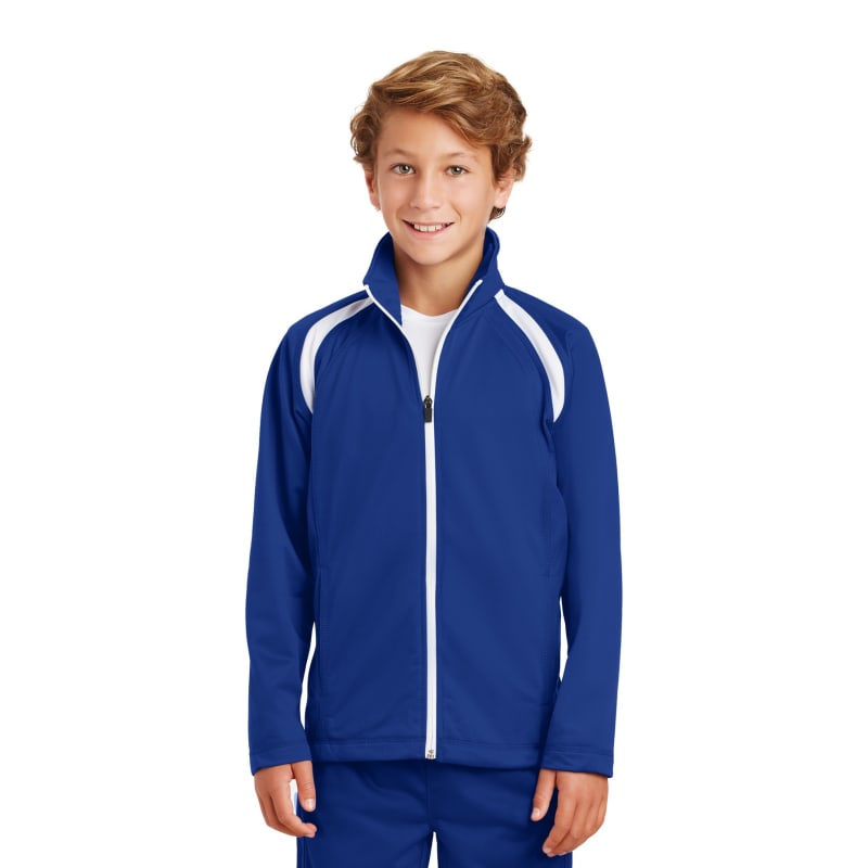 Sport-Tek Youth Tricot Track Jacket. 5