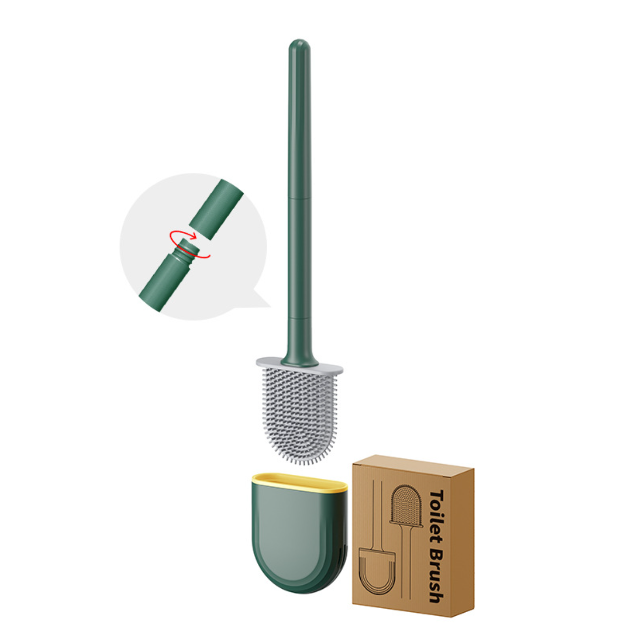 Detachable Handle Household Toilet Brush 4