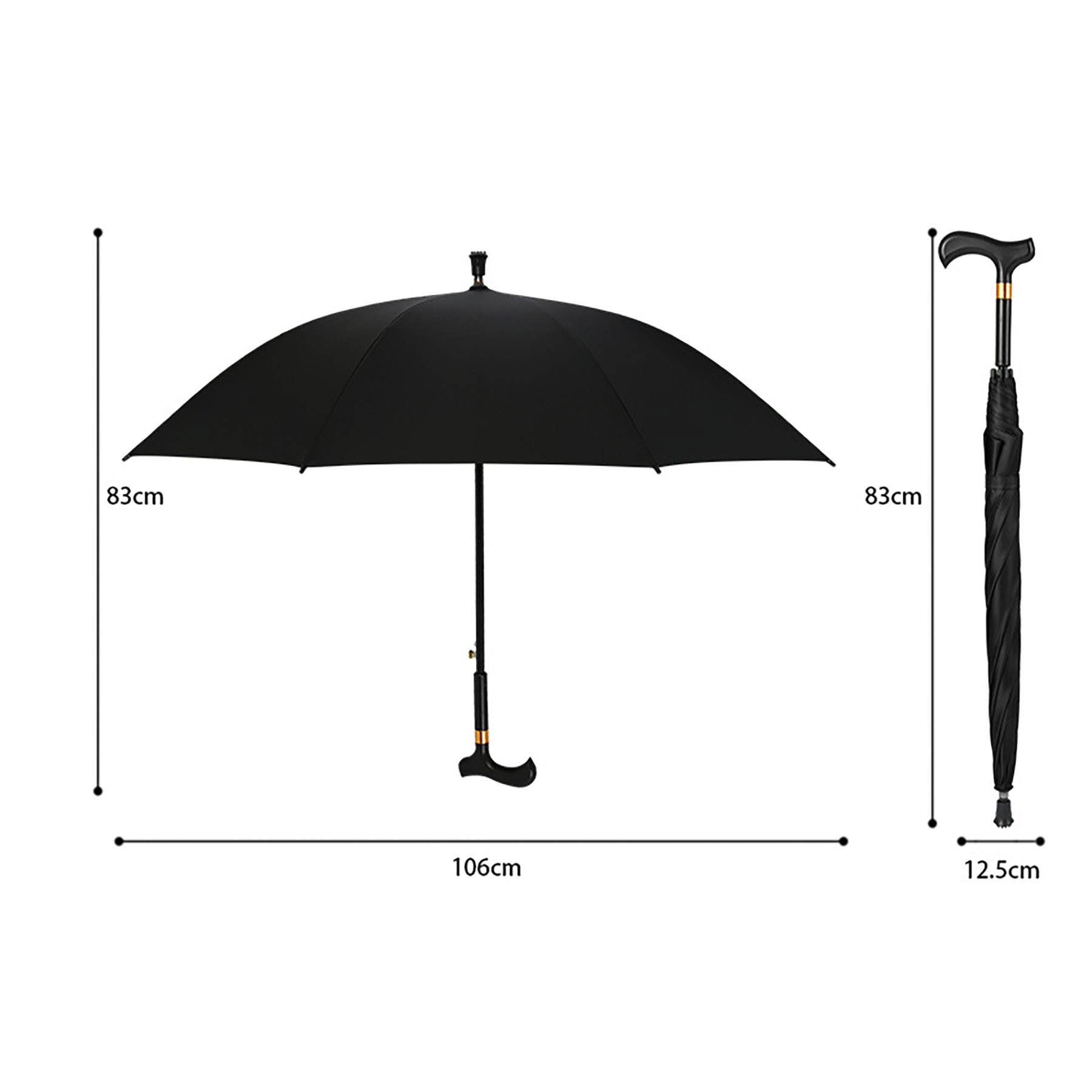 2-in-1 Walking Sticks Umbrella 2