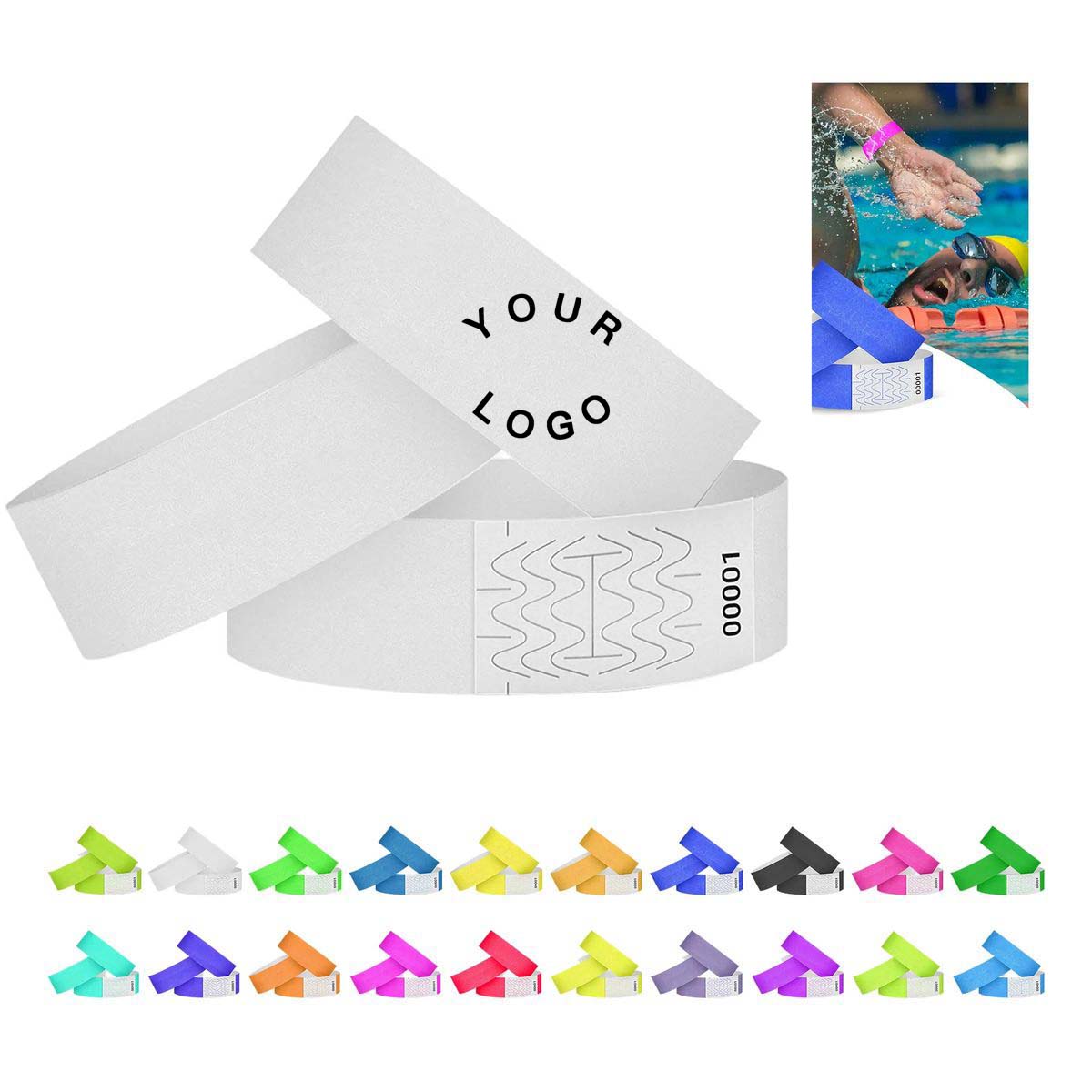 Waterproof Event Wristband with Multiple Colors 18