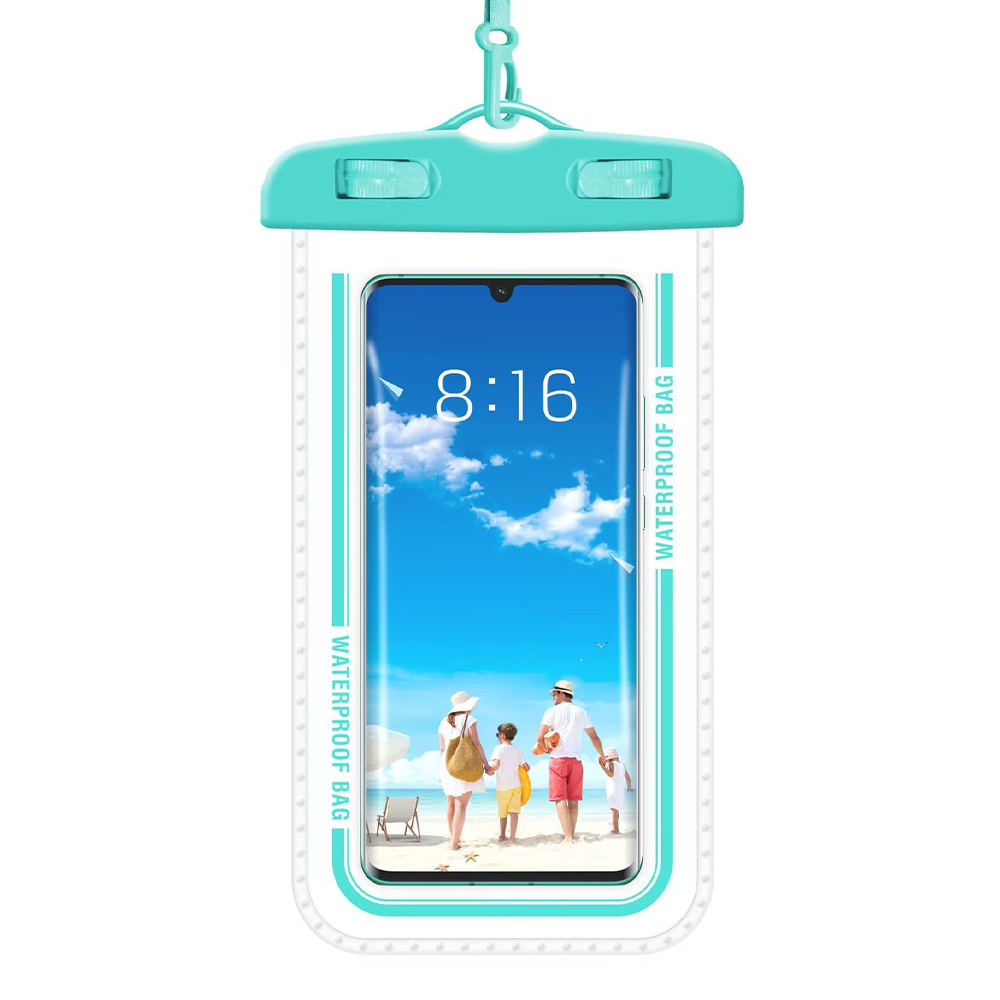 7.3" PVS+ABS Waterproof Mobile Phone Case Pouch With Lanyard 2