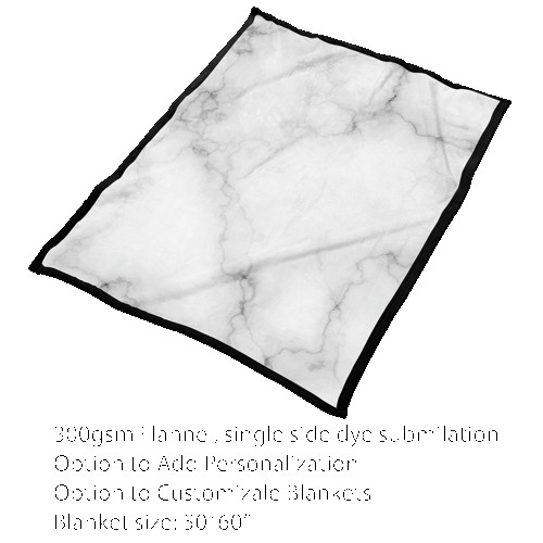Full Sublimation Flannel Throw Blanket - 50"x60" - 300 gsm 3