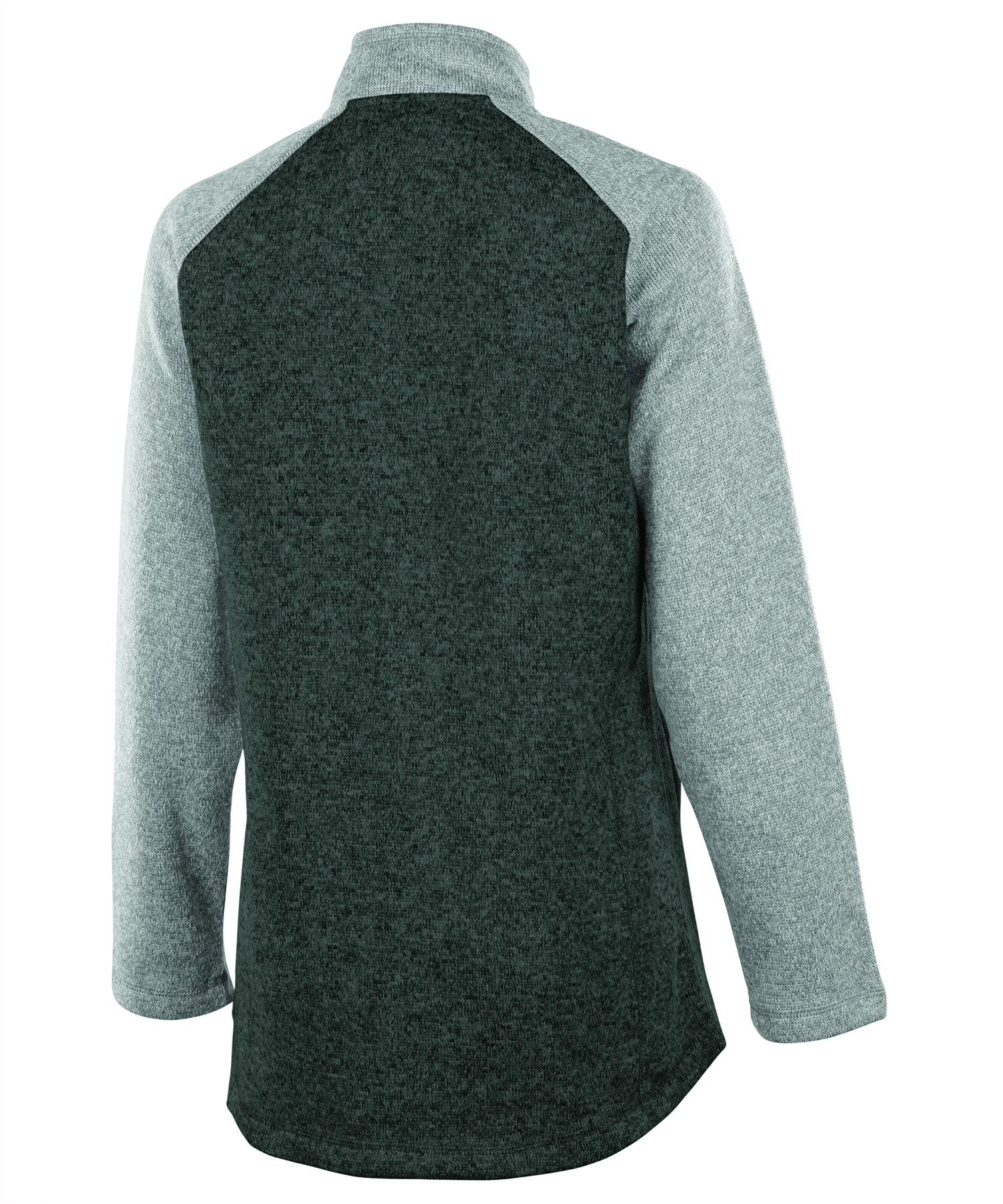 Women's Quarter Zip Color Blocked Heathered Fleece