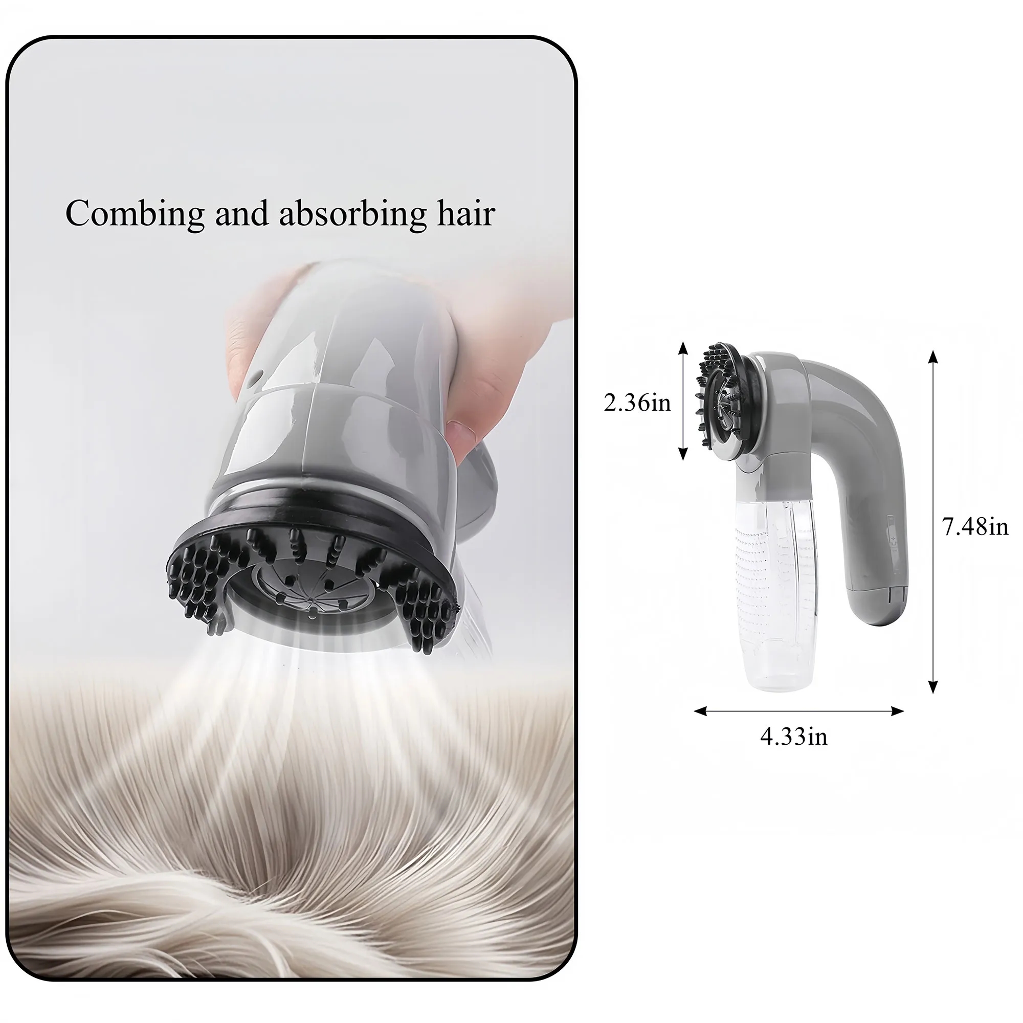 Portable Pet Hair Vacuum With 6-Blade Grooming System 6
