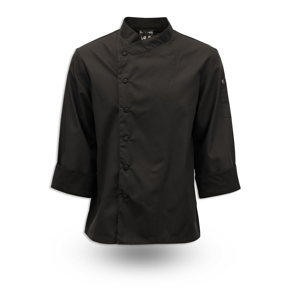 Black Crossover Collar Keep Kool Chef Coat 6