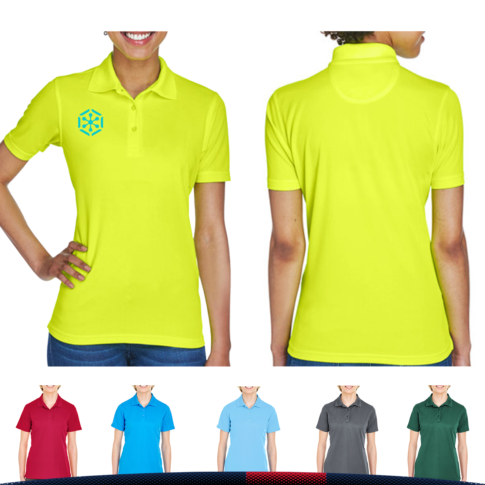 Ultra Club® 4.4oz Ladies' Sports Polo Shirts 5