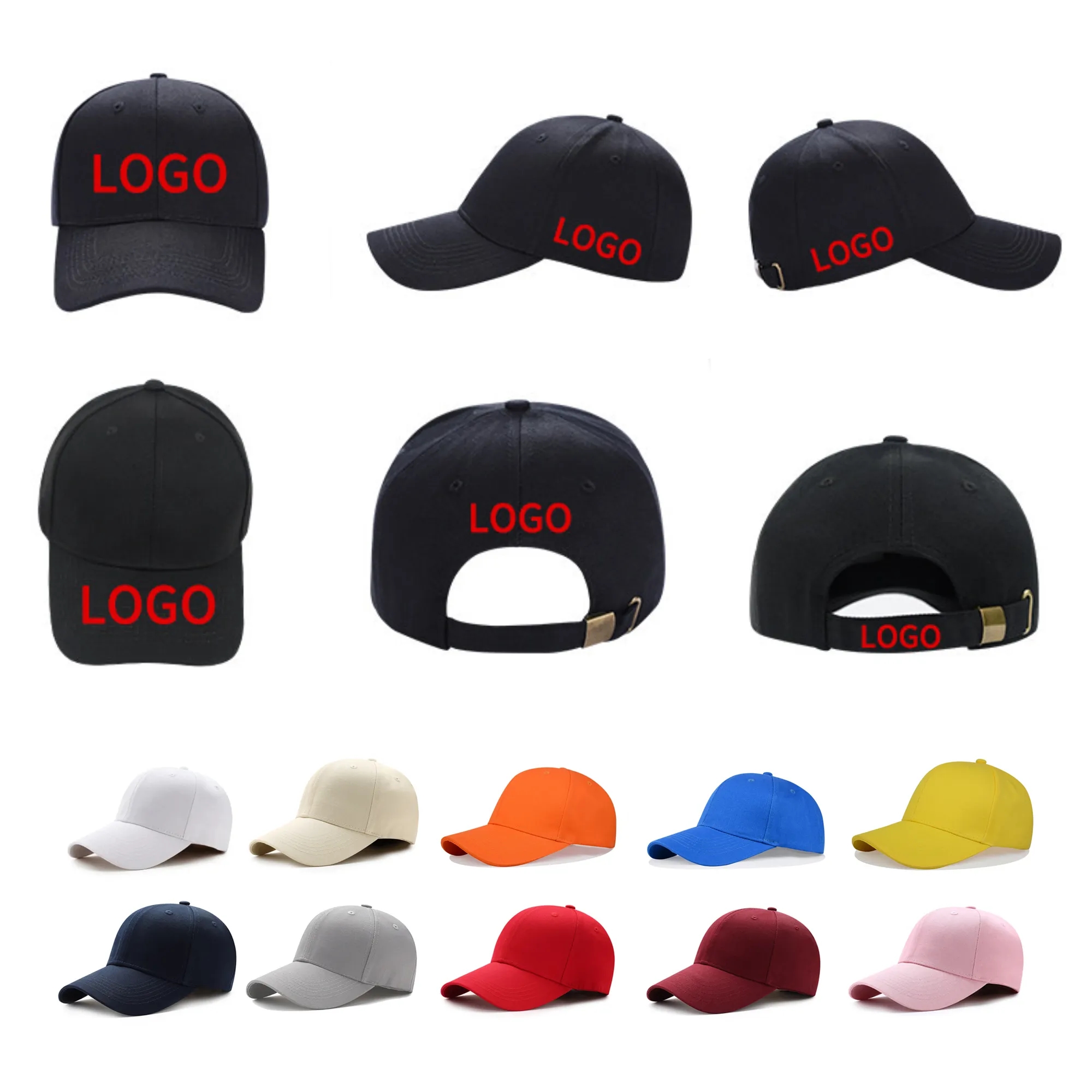 MOQ 50PCS Constructed 6 Panel Cotton Sandwich Baseball Cap 3