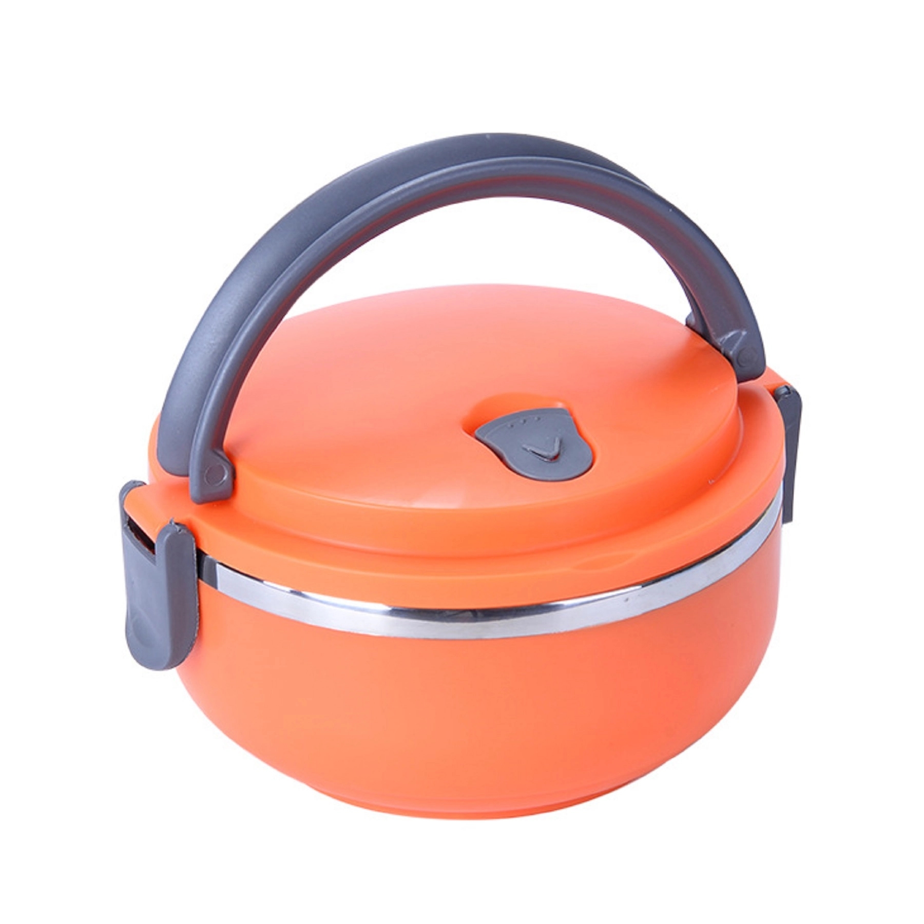 Round Shape Stainless Steel Lunch Box with Lock 12