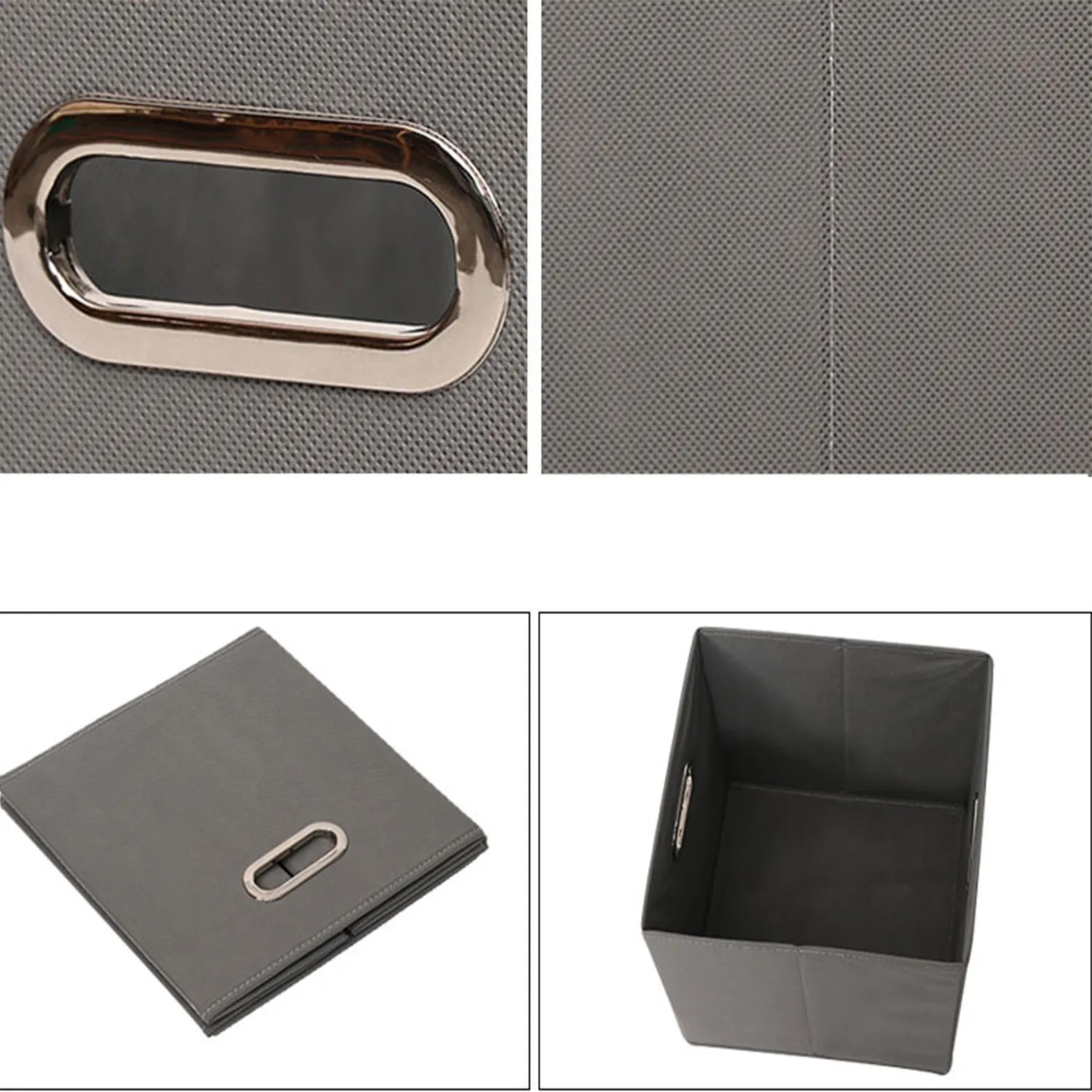 Cube Storage Boxes with Double Metal Handle 2