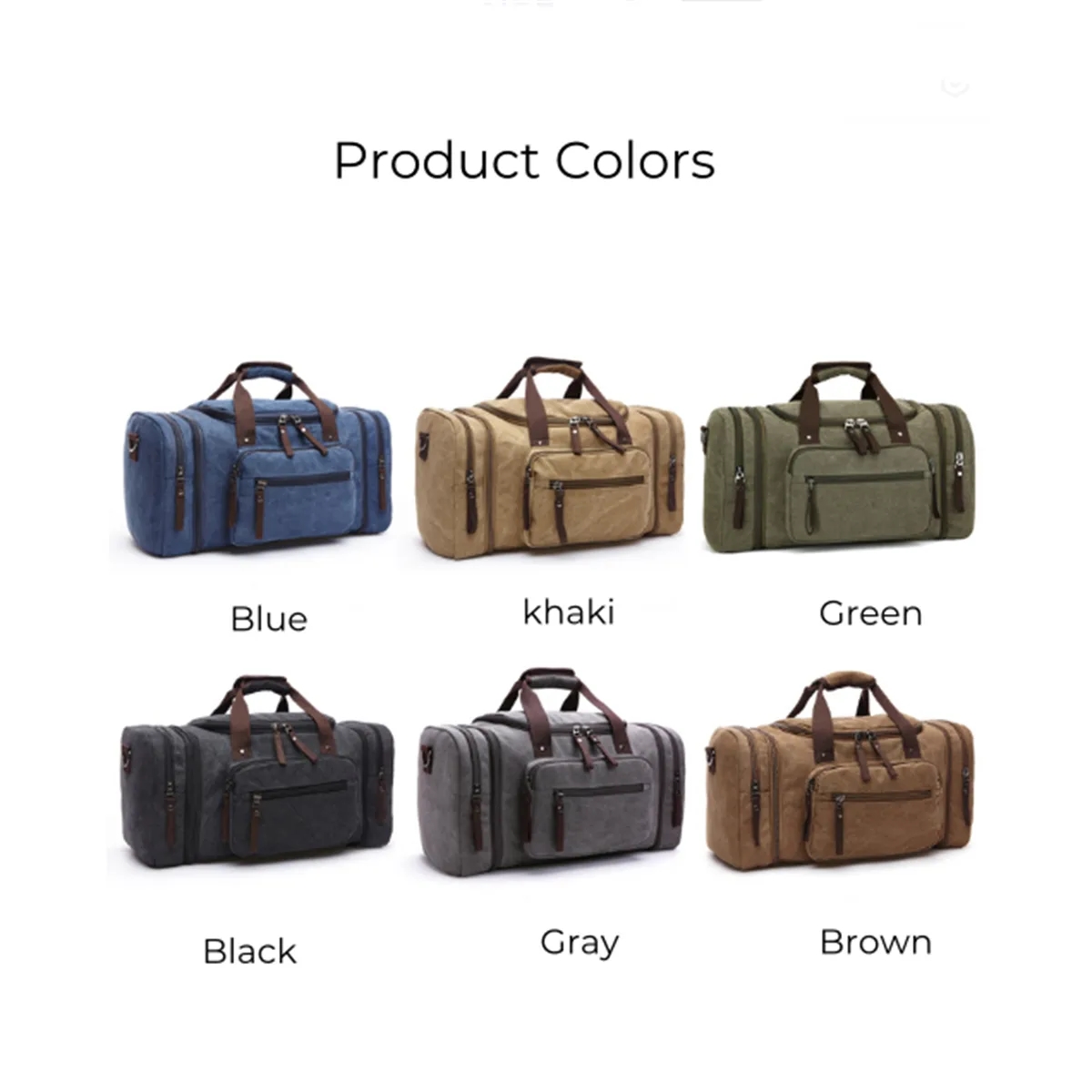 Canvas Duffle Bag for Travel Overnight Weekender 2