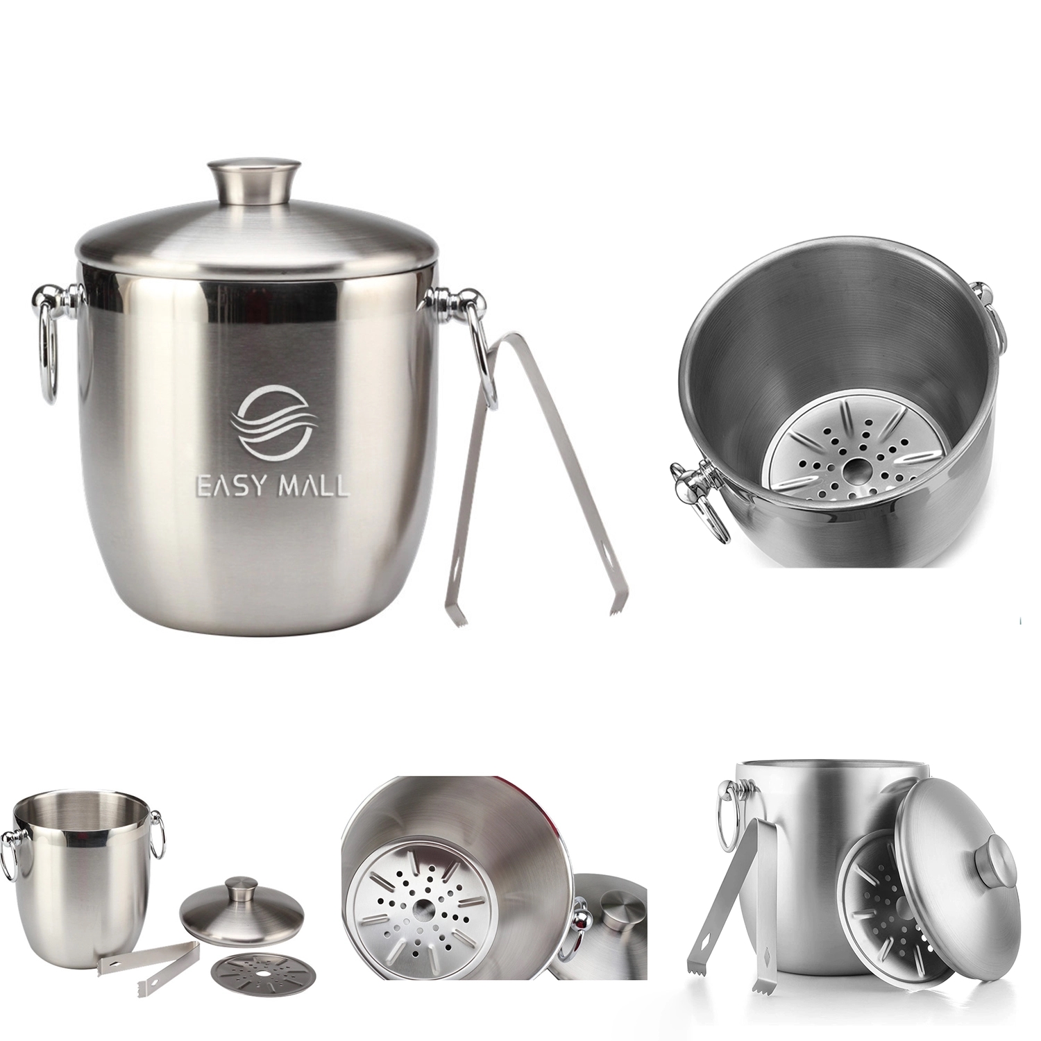 Stainless Steel Ice Bucket With Lid 1