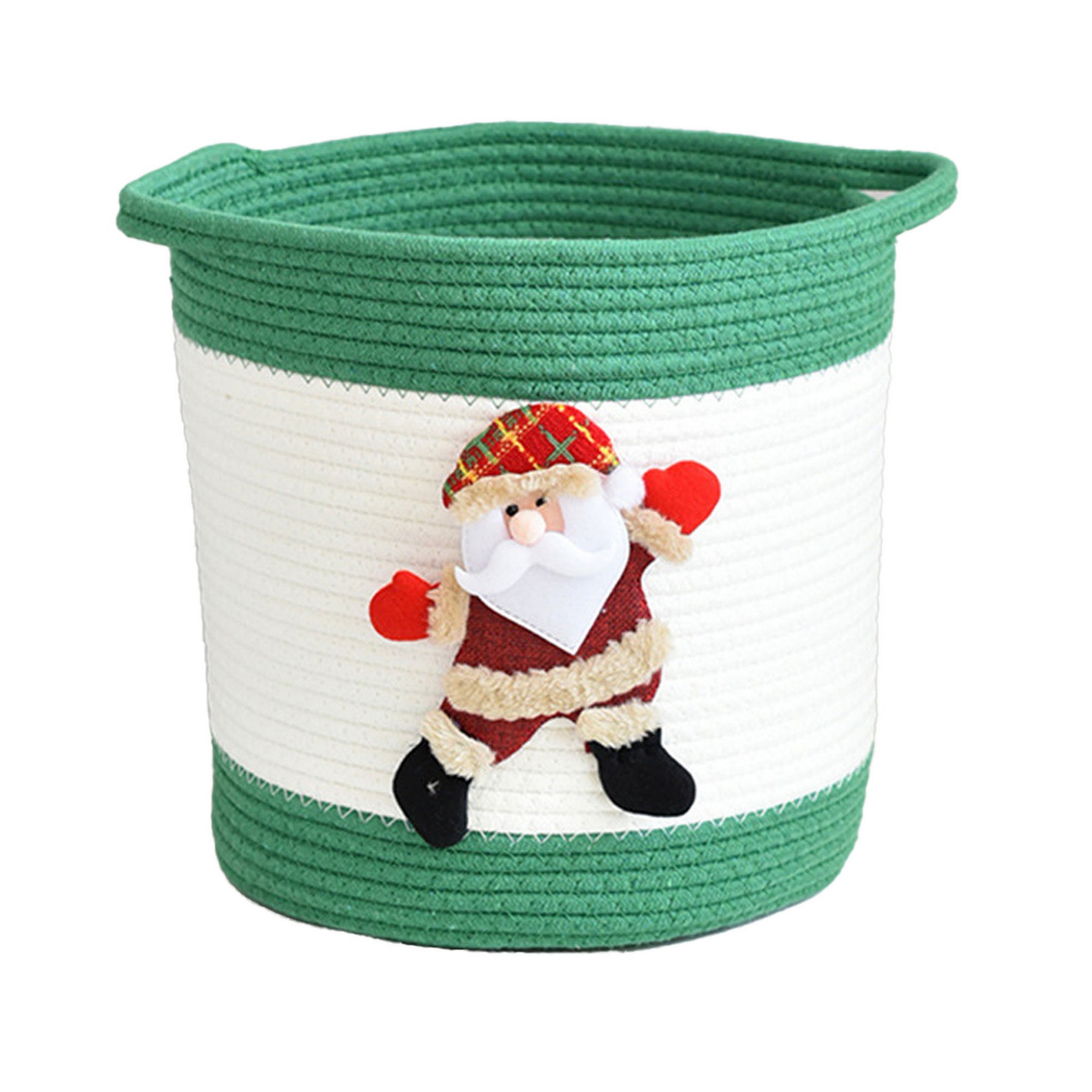 Christmas Basket With Santa Claus Doll, custom tote bag with logo imprint 6