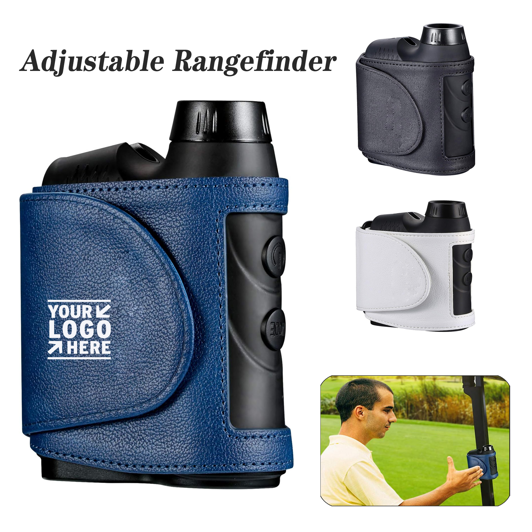 Golf Cart Railing Bar Strong Magnetic Range Finder Strap Adjustable Easily Stick Rangefinder 2