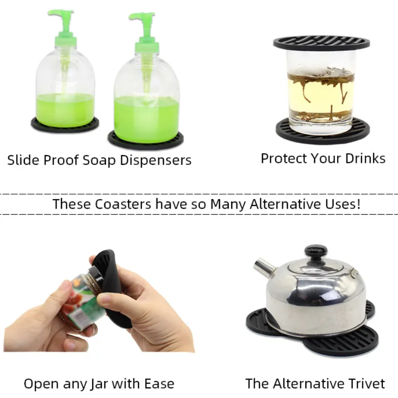 Draining Heat-Resistant Silicone Coaster 4