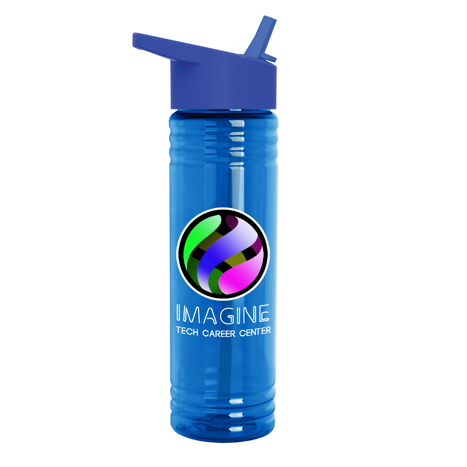 24 oz. Slim Fit Bottle with Flip Straw - Digital 5