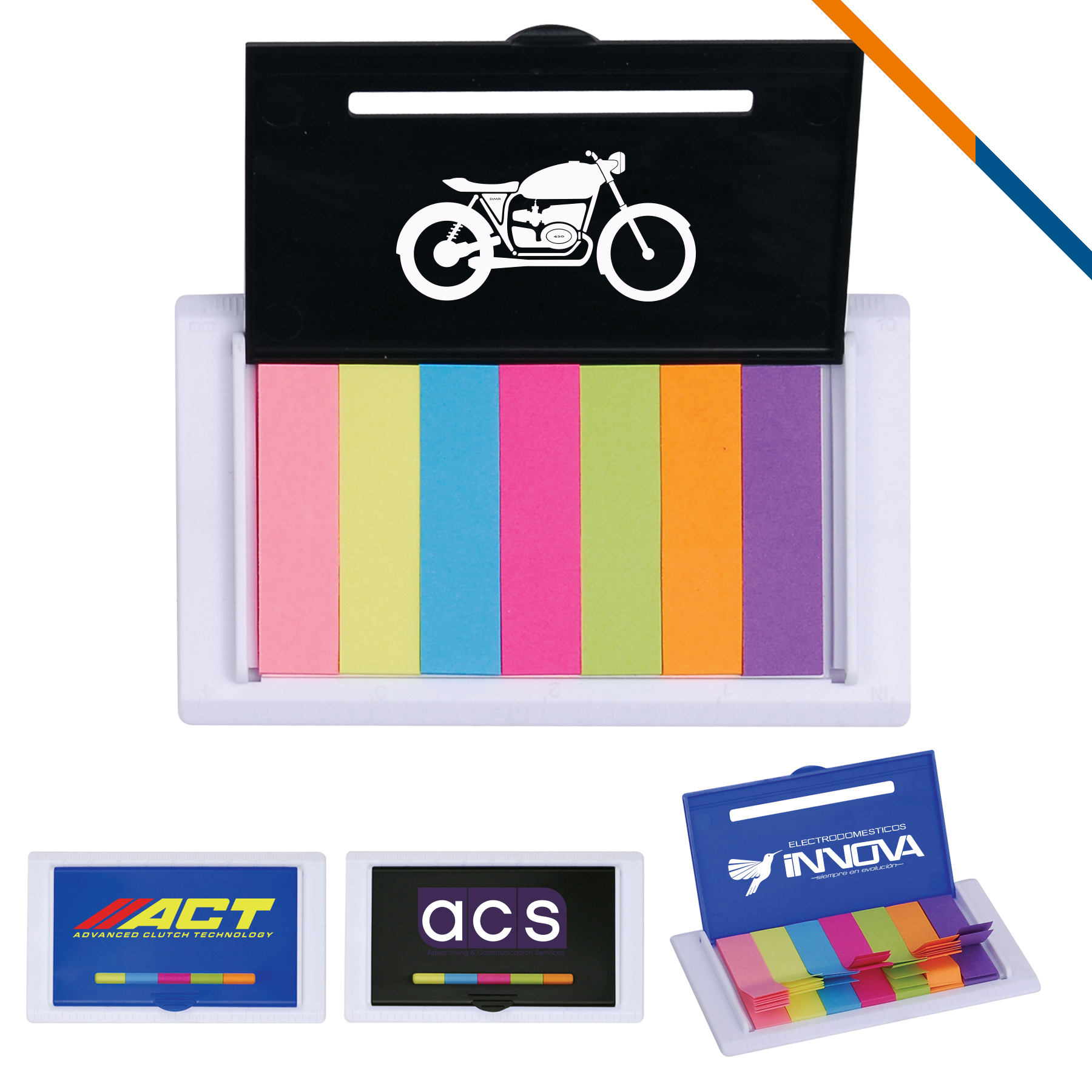 Jony Ruler Case With Adhesive Flags 2