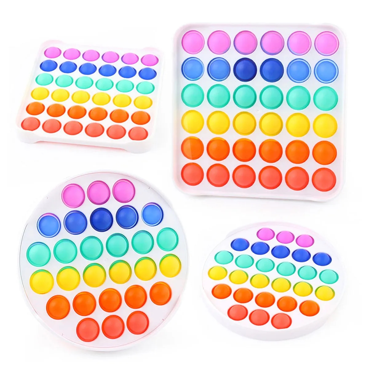 Stress Relief Silicone Push Pop Bubble Fidget Sensory Toy 4