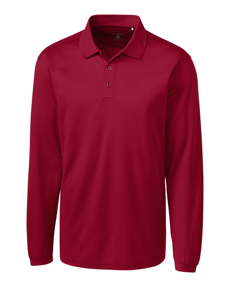 Clique Ice Pique Tech Mens Long Sleeve Polo 7