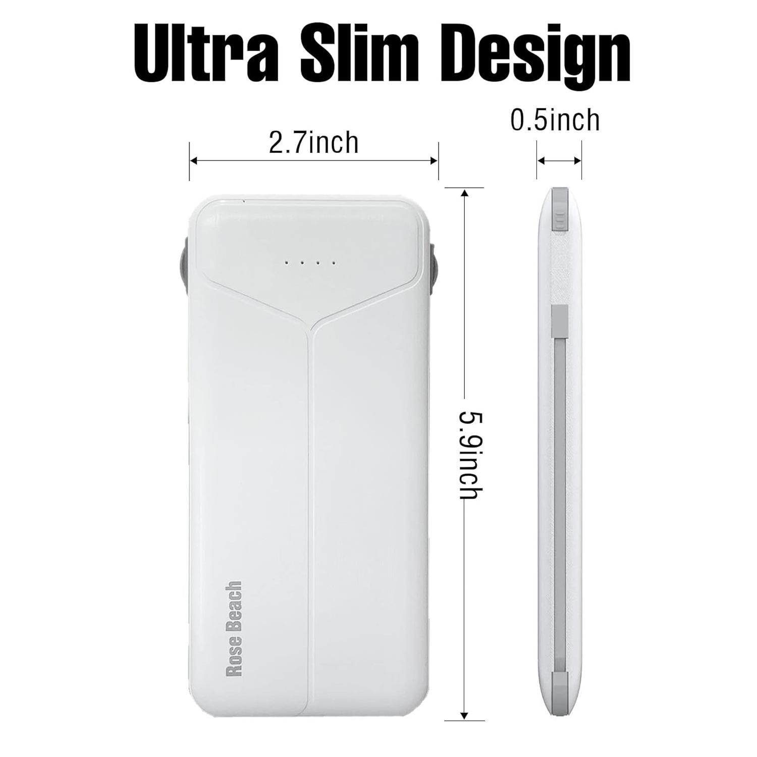 10000 mAh Power Bank with Built-in Cables 4