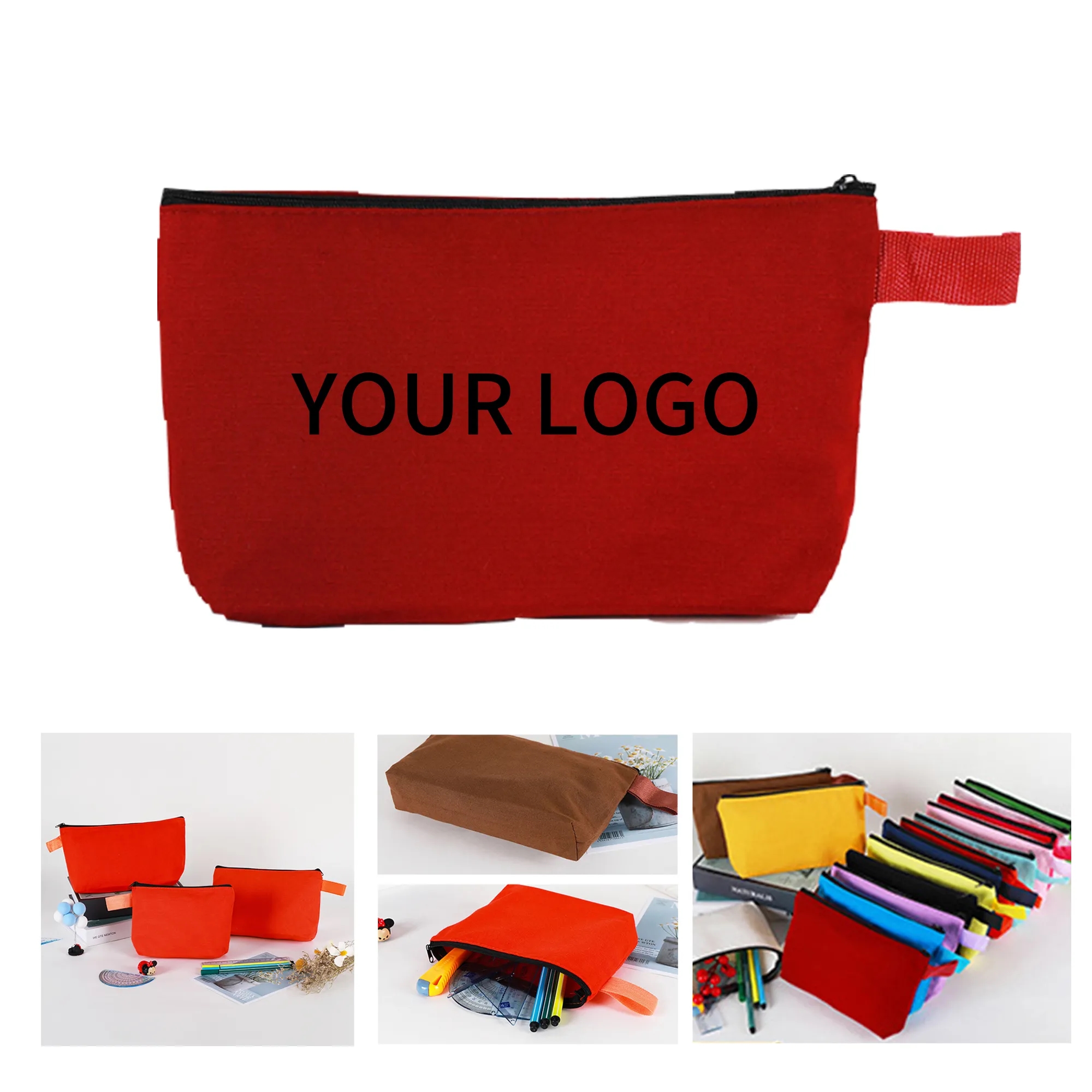 Canvas School Supplies and Makeup Bag 11