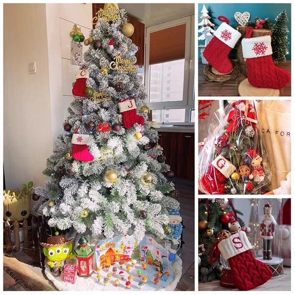 7" x 5.5" Knitted Christmas Stockings 4