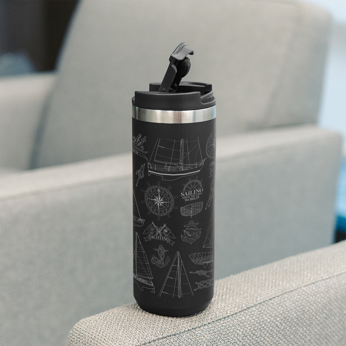 18 Oz. Full Laser Sienna Stainless Steel Bottle 5