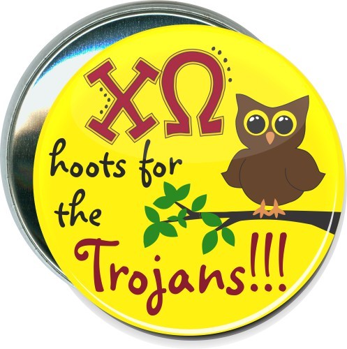XU hoots for the Trojans, College Button