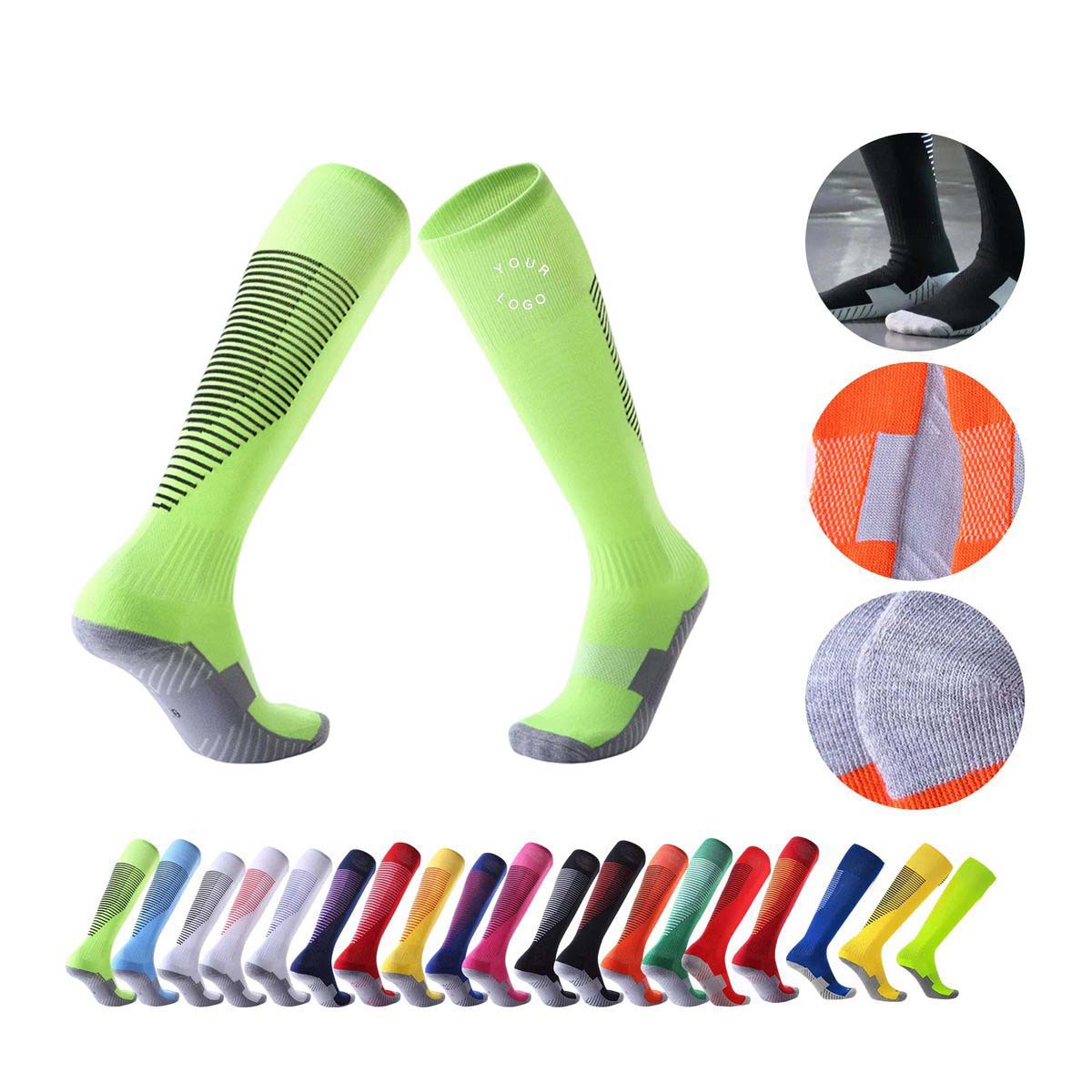 Sports Socks with Elastic Cuff and Heel Fit 11