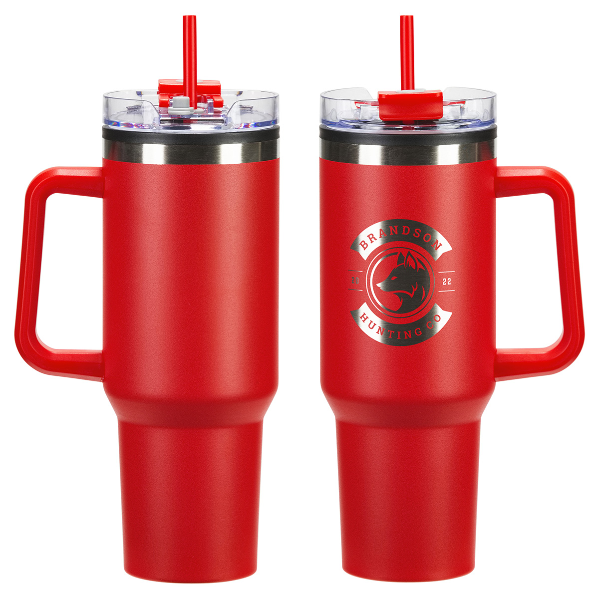 Ohana 40 oz Stainless Steel/Polypropylene Mug with Color-Matching Handle 25