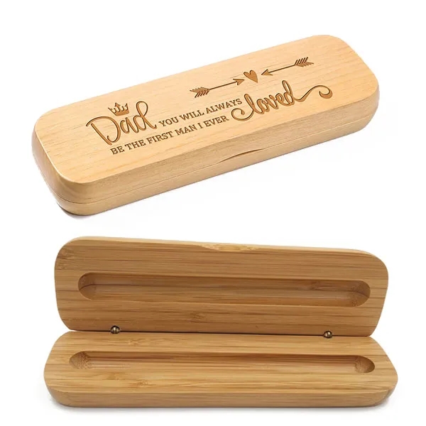 Engraved Bamboo Pen and Case Set 8