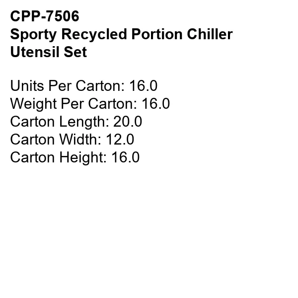 Sporty Recycled Portion Chiller Utensil Set 14