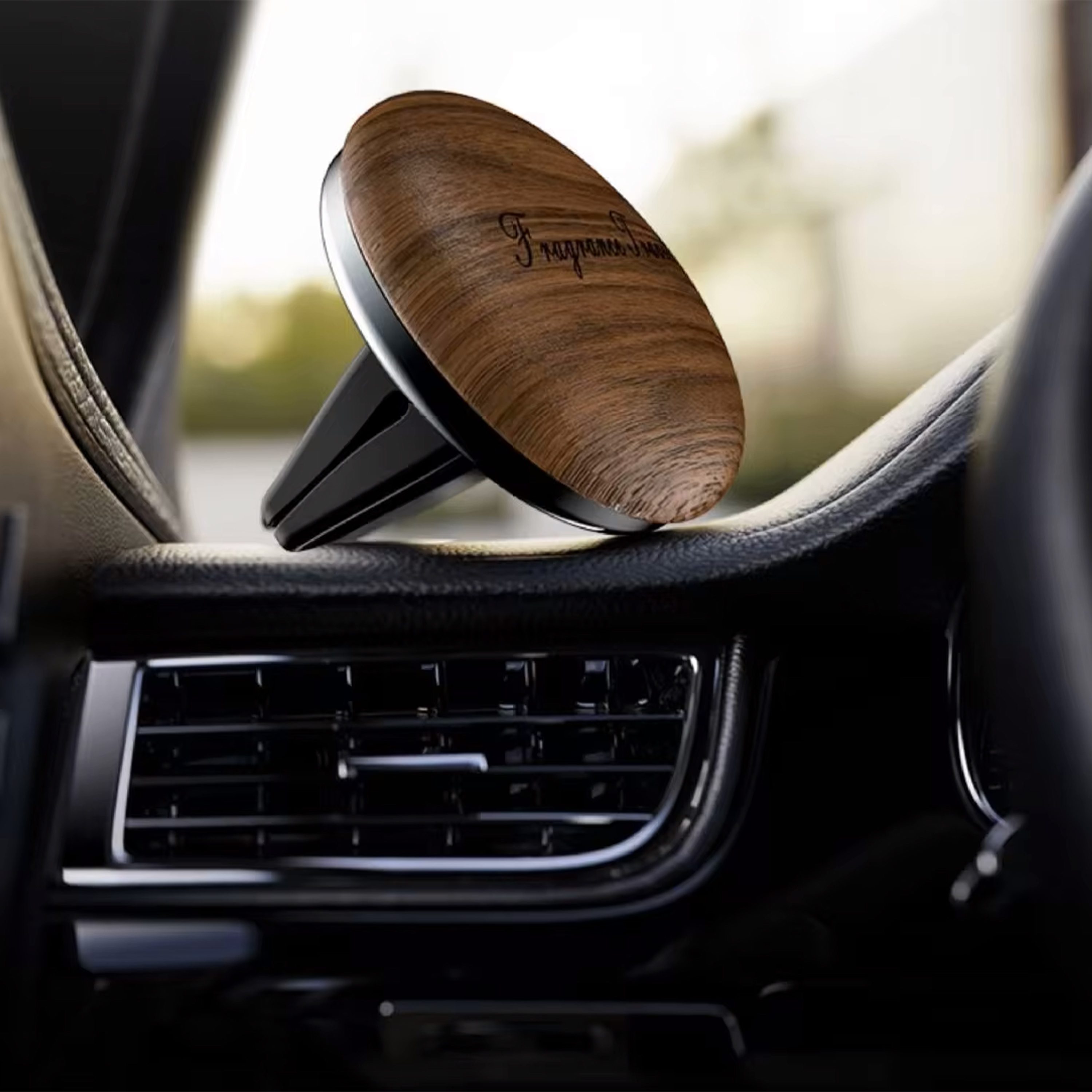 Luxury Wooden Pen with Silicone Grip and Golden Trim 3