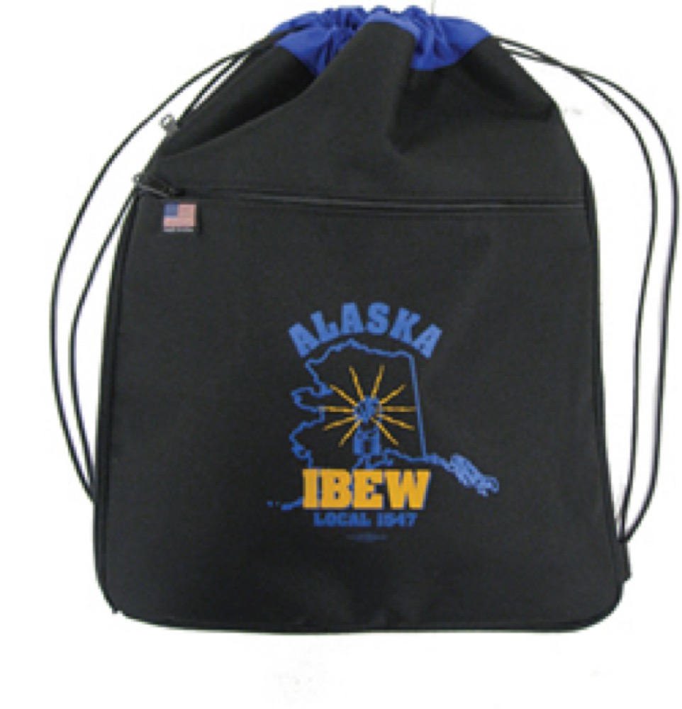 USA Made 600 Denier Polyester Expandable Gusset Drawcord Bag 1