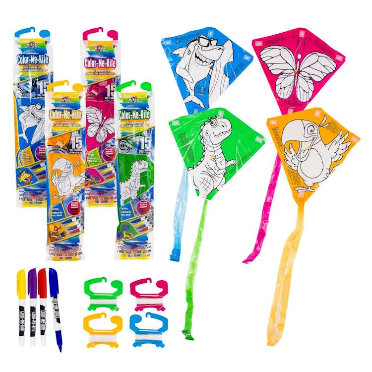 Diamond Shaped Color-Me-Kites Assorted - 15" 2