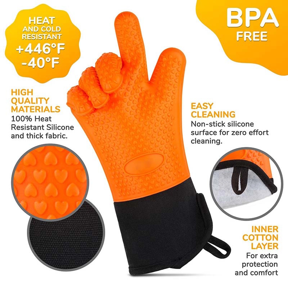 Heat-resistant Oven Mitt 4