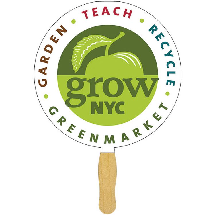 Round Sandwiched Hand Fan (2 Side/ Four Color Process imprint)