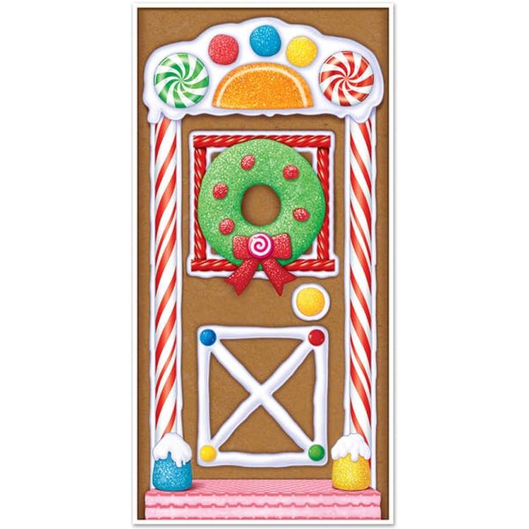 Gingerbread House Door Covers - 30" x 5' 2