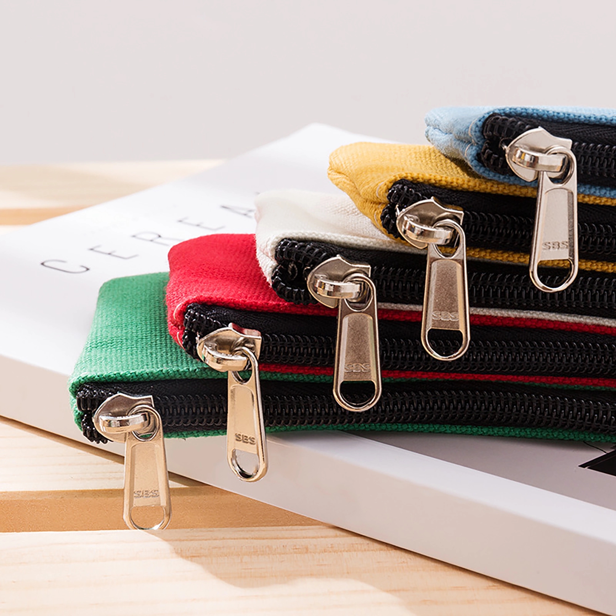 MOQ 50pcs Canvas Small Zipper Blank Coin Purses Pouches 16