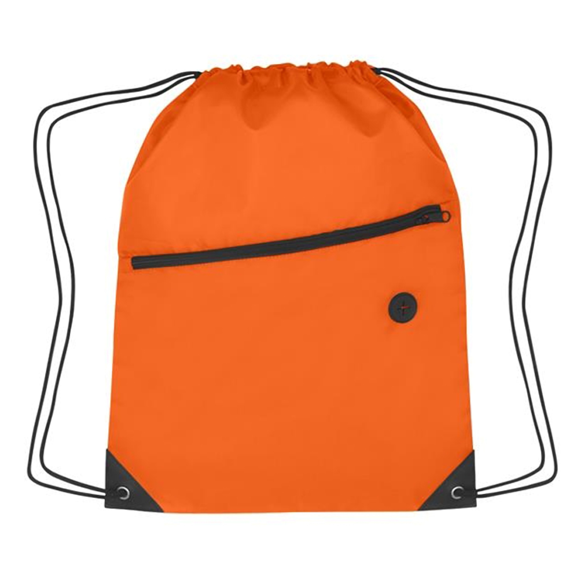 Durable Lightweight Sports Drawstring Backpack with Front Zipper Pocket 5