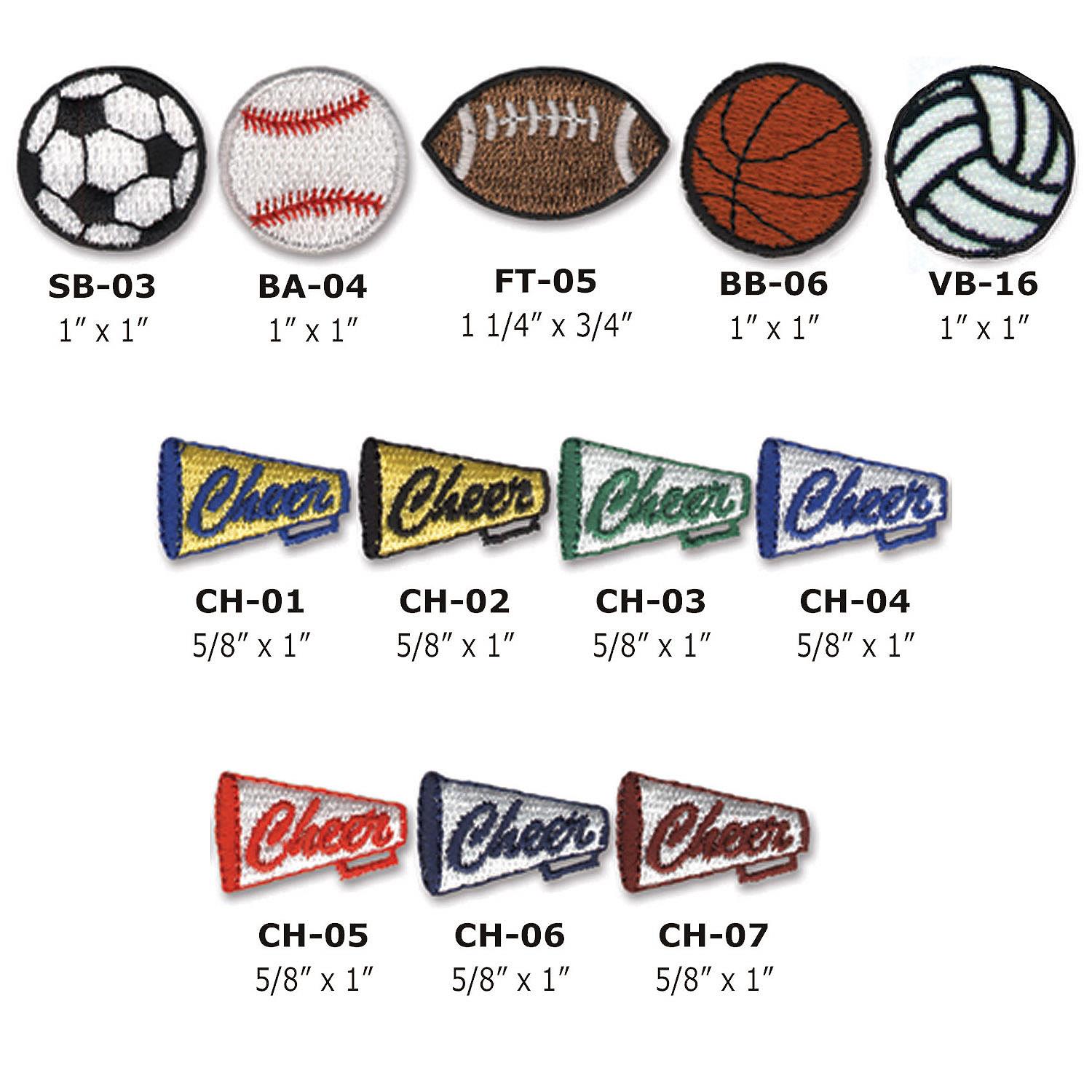 Stock Embroidered Stickers
