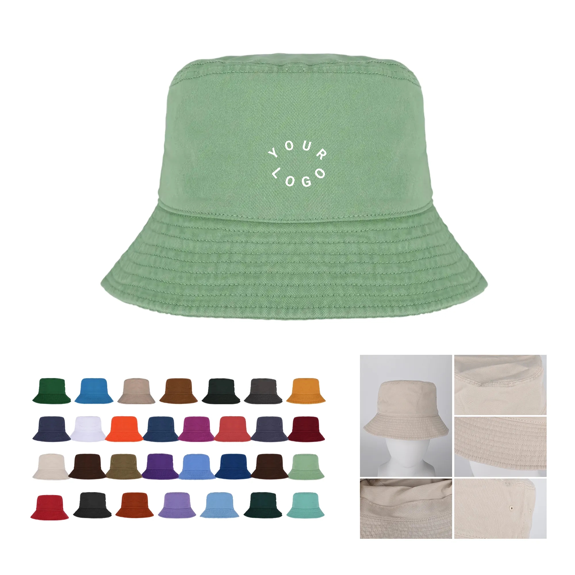 Breathable Bucket Hat with Cotton Polyester Material 10