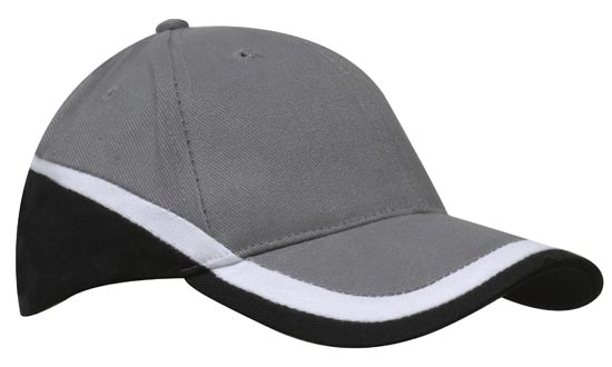 Brushed Heavy Cotton Tri-Coloured Cap 6