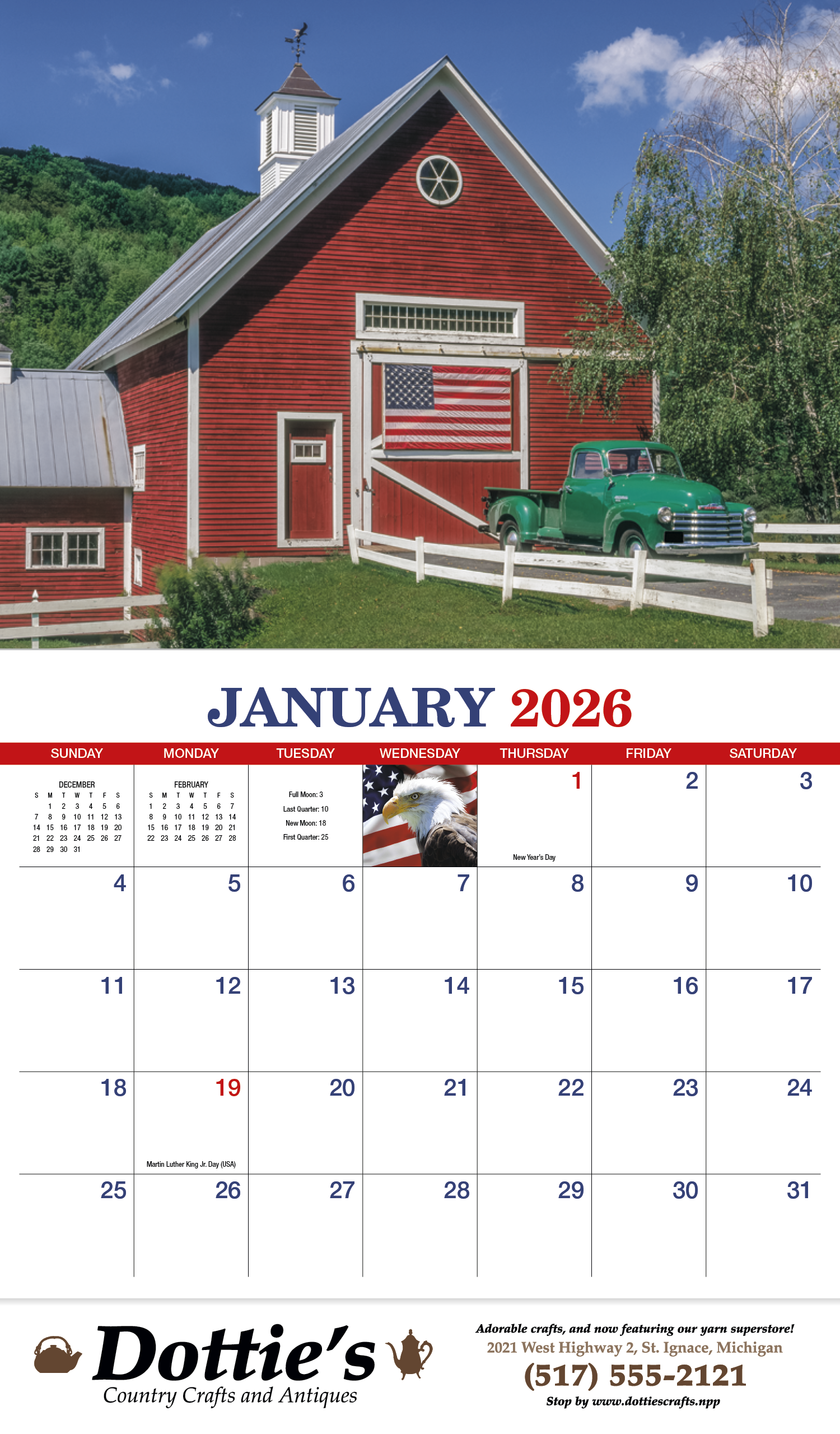 HotLine® Products America Appointment Calendar - Stapled 2