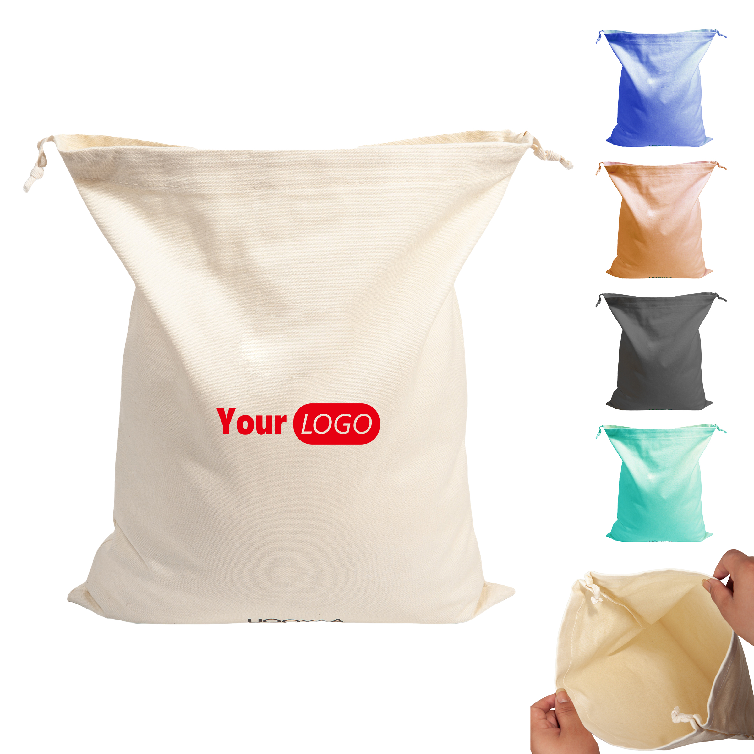 Canvas Eco-Friendly Drawstring Storage Bag For Everyday Use 2