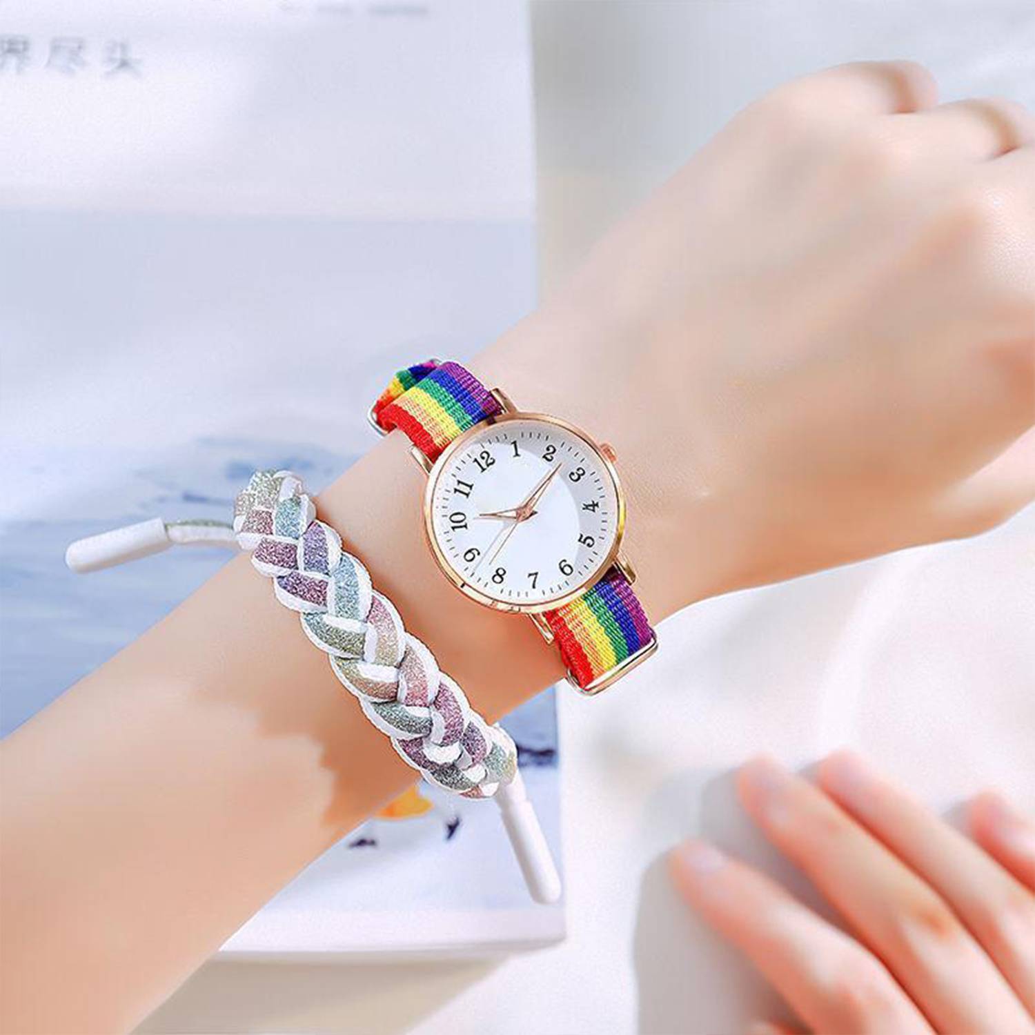 Rainbow Strap Quartz Watches 3
