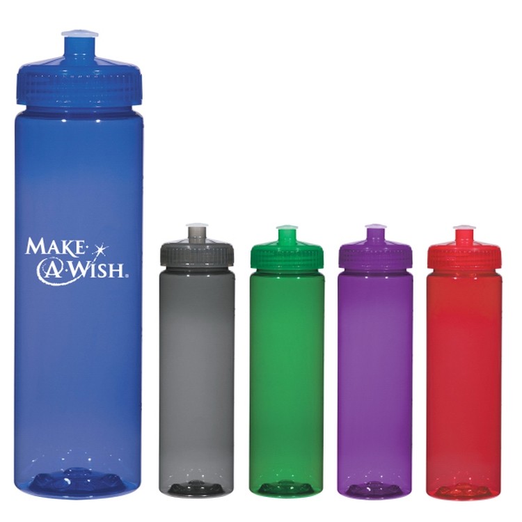 25 oz. Plastic Water Bottle w/ Push Pull Lid 1