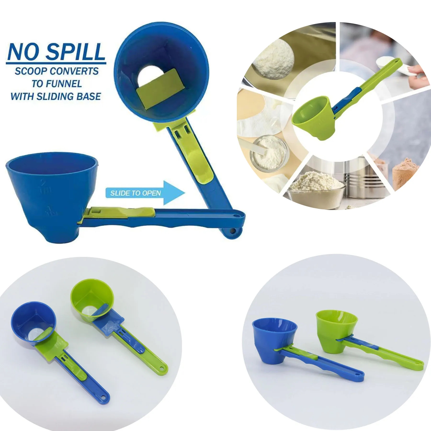 Sliding funnel for powder 8