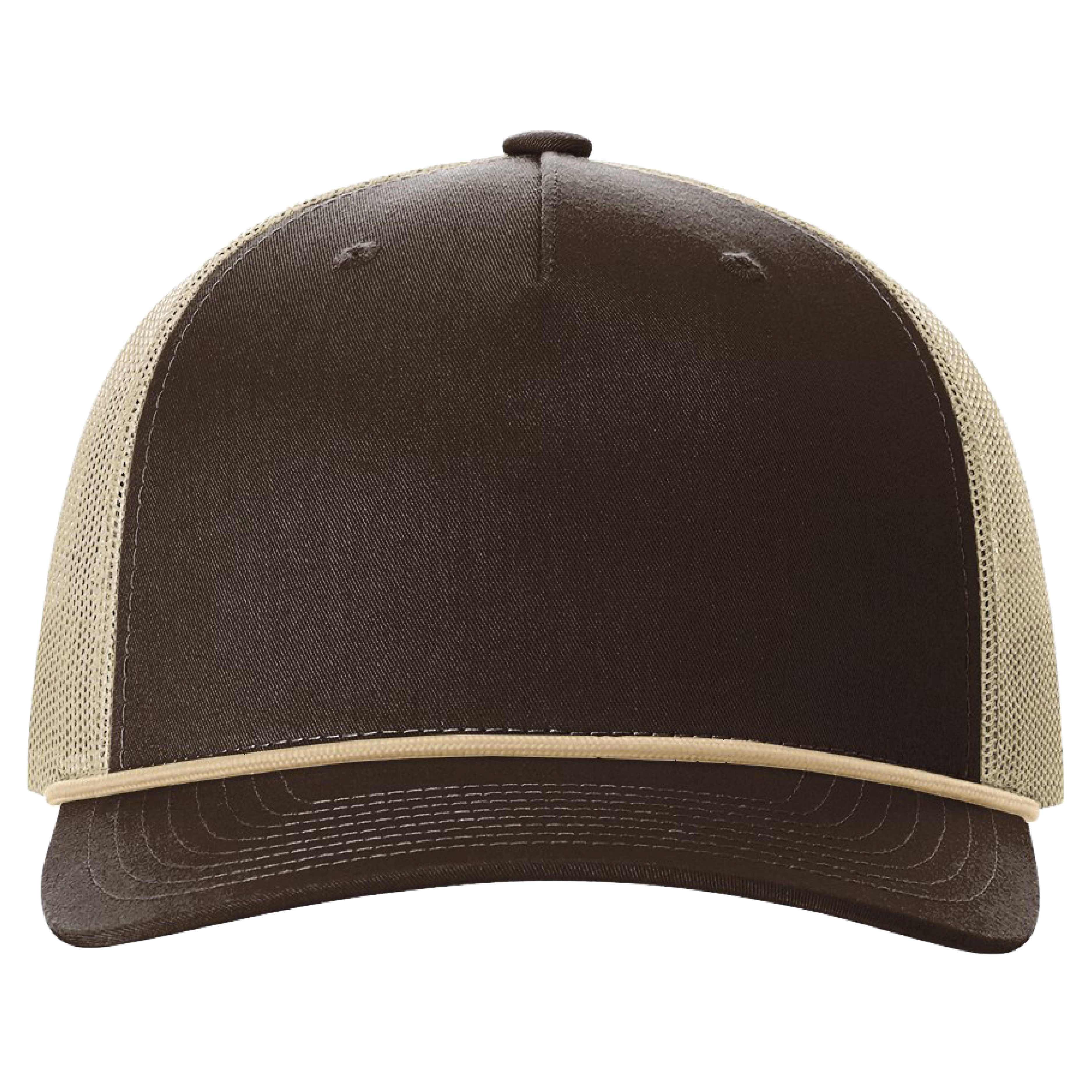 Richardson 112FPR 5-Panel Trucker Hat with Rope w/Leatherette Adhesive Patches or Embroidery 54