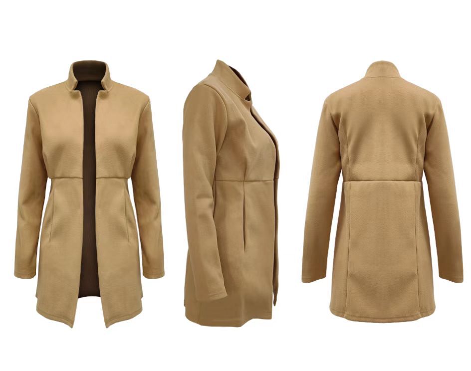 Women's Casual Business Open Front Long Sleeve Blazer Jacket 6